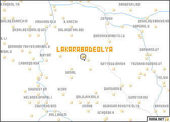 map of Lakarābād-e ‘Olyā