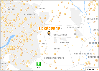 map of Lake Arbor
