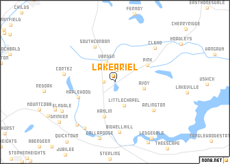 map of Lake Ariel