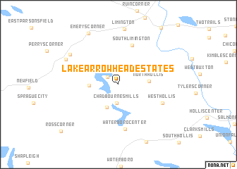 map of Lake Arrowhead Estates