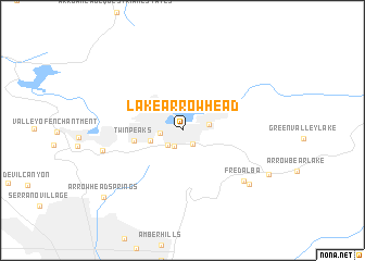 map of Lake Arrowhead