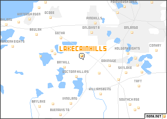 map of Lake Cain Hills