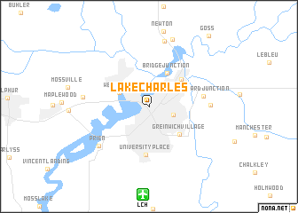 map of Lake Charles