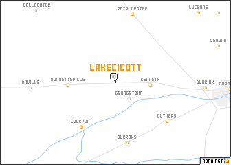 map of Lake Cicott