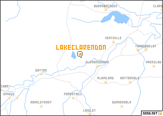 map of Lake Clarendon