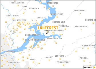 map of Lake Crest