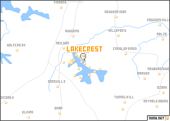 map of Lake Crest