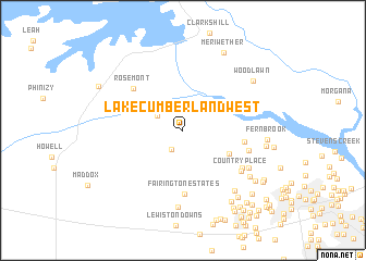 map of Lake Cumberland West