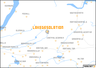 map of Lake Desolation