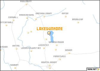 map of Lake Dunmore