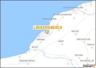 map of Lake Erie Beach
