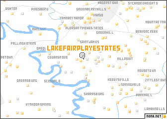 map of Lake Fairplay Estates