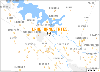 map of Lake Farm Estates