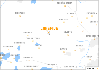 map of Lake Five