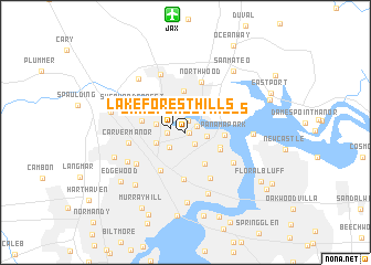 map of Lake Forest Hills