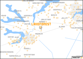 map of Lake Forest
