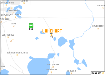 map of Lake Hart