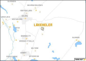 map of Lake Helen