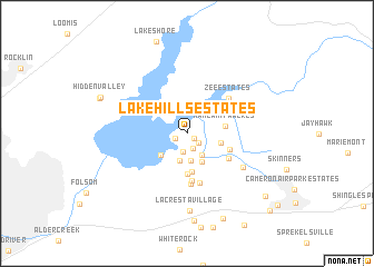 map of Lake Hills Estates