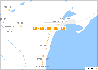 map of Lake Huron Beach