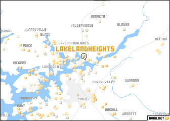 map of Lakeland Heights