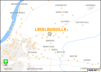 map of Lake Louisvilla