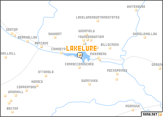 map of Lake Lure