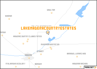 map of Lake Madera Country Estates