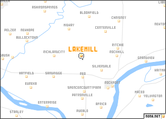 map of Lake Mill