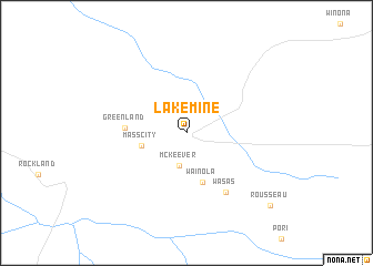 map of Lake Mine