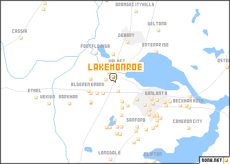 map of Lake Monroe