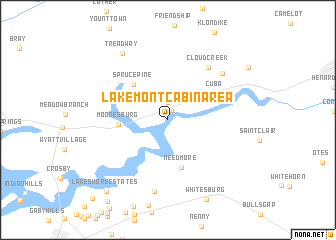 map of Lakemont Cabin Area