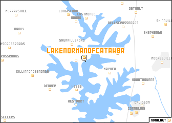 map of Lake Norman of Catawba