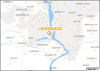 map of Lake Oswego