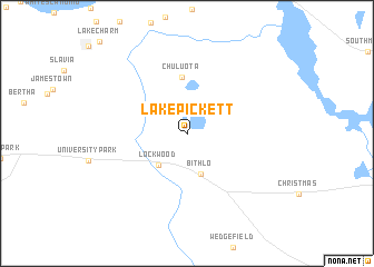 map of Lake Pickett