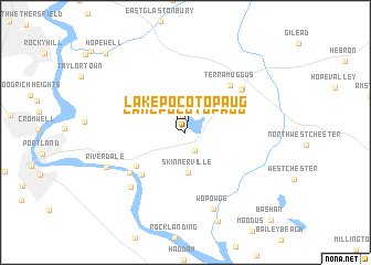 map of Lake Pocotopaug