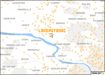 map of Lake Potomac