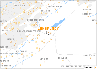 map of Lake Purdy