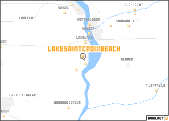 map of Lake Saint Croix Beach