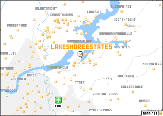 map of Lakeshore Estates