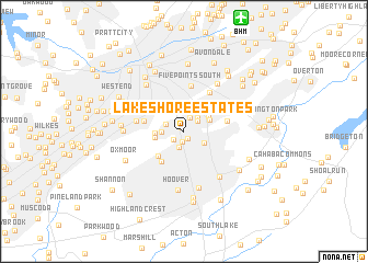 map of Lake Shore Estates