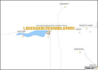 map of Lakeside Acres Mobile Park