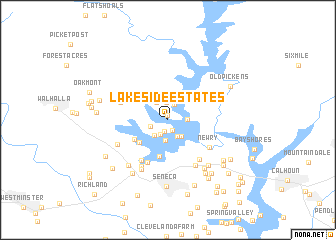 map of Lakeside Estates