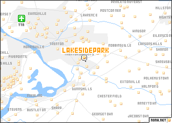 map of Lakeside Park