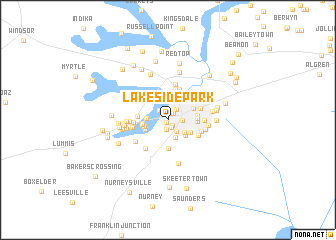 map of Lakeside Park