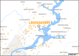 map of Lakeside Park