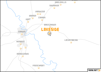 map of Lakeside