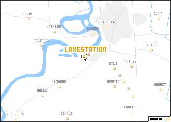 map of Lake Station