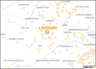 map of Lake Swan