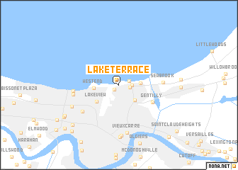 map of Lake Terrace